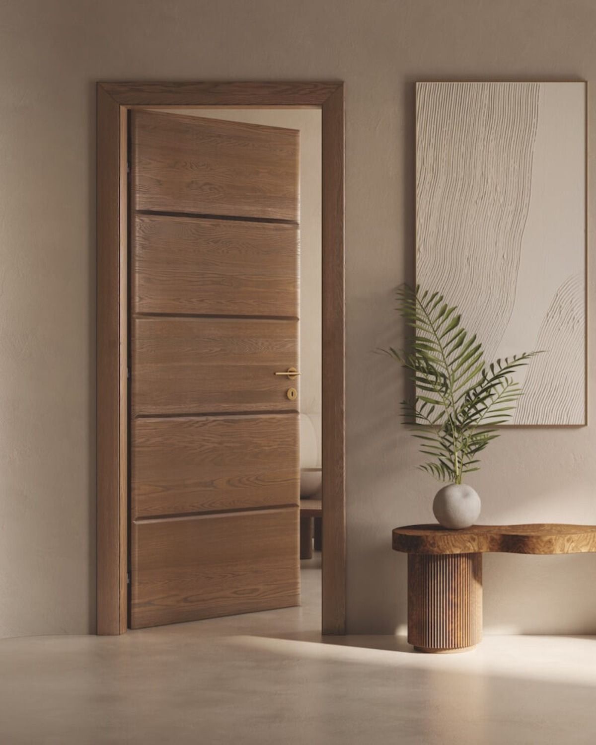 Porta in rovere naturale